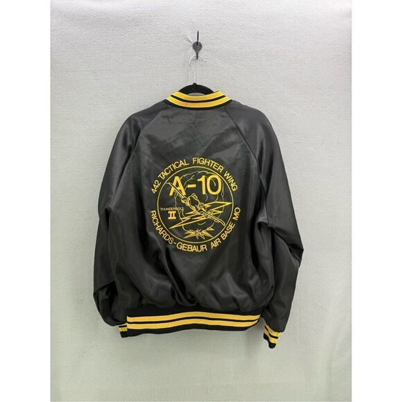 Dunbrooke Other - Vtg 442 Tactical Fighter Wing Sq Jacket Men’s Satin Pla-Jac Richards Gebaur Air